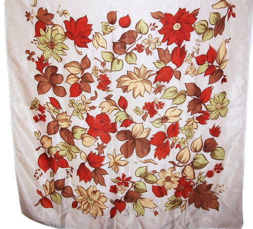 Vintage red brown square - brown,
