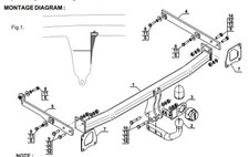 Swan Neck Tow Bar For RENAULT