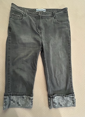 Ladies grey denim shorts - denim,