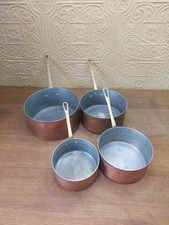Vintage French Set Of 4 Copper
