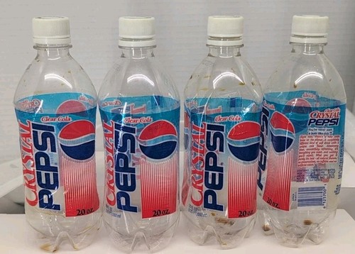 1990s crystal pepsi clear - pepsi, cola