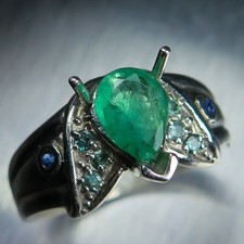 0.70cts Natural green