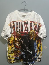 Vintage Deadstock Nirvana T-Shirt AOP Unworn Rags 72 Rare Festival