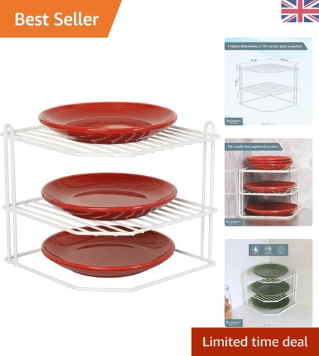 Tier white corner plate - white,