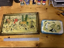 huntley palmers biscuit tin,hunting Scene,other Tin Too,one Rare.