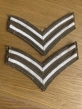 Original WWII British Army Corporal Stripes. Removed From Uniform Cloth
