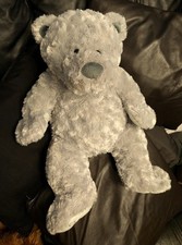 Soft grey plush bear cuddles - plush,