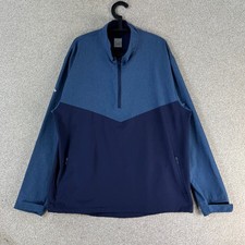 Callaway Men’s 3XL Blue Navy Swing Tech Golf Pullover 1/4 Zip Windproof Jacket