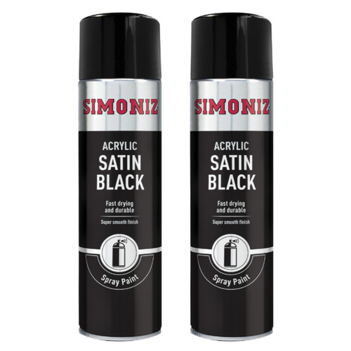 Simoniz satin black spray - 2x,