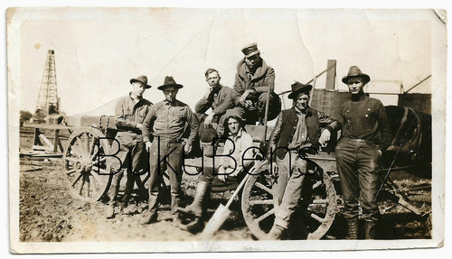 Antique photo oil field - photo,