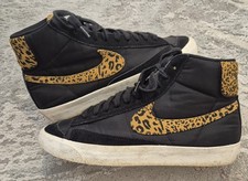 Nike Blazer Mid Black Leopard Print Trainers Size UK 6.5 DC9207-001