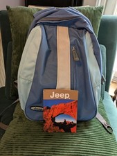 JEEP Blue Backpack Retro Bag Vintage Y2K Multipocket