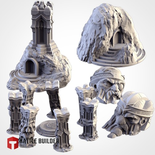 Dwarf village ruins - terrain, |