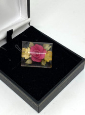 Vintage Lucite Flower Brooch