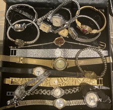 Lot Vintage Ladies Watches Manual Hand Wind Spares Repair Parts Not Working