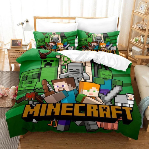 Hot minecraft bedding set - set, 3pcs