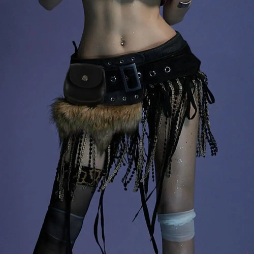 Y2k gyaru faux fur - y2k, bag