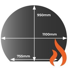 Glass hearth smoked fire - glass,