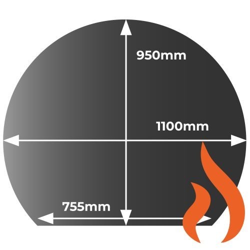 Glass hearth smoked fire - glass,
