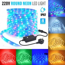 8 Modes LED Rope Tube Lights Xmas Garden Festival IP67 Waterproof Lighting Decor