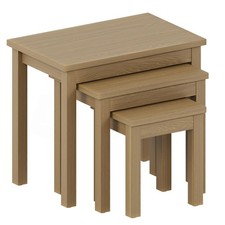Wooden Nested Nesting Nest of Tables Set of 2 3 Coffee Side Table Living Room