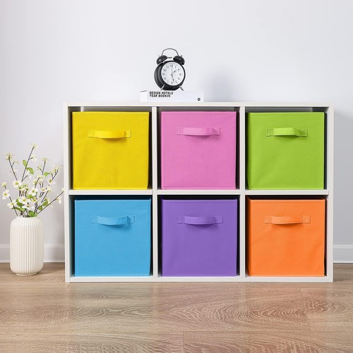 6pcs cube storage boxes fabric - boxes,