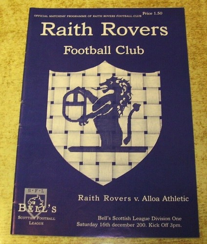 Raith rovers programmes - rovers,