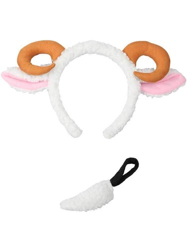Sheep ears with horns and - horns, tail