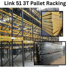 USED Link 51 Pallet Warehouse Racking  5M Tall x 1.1M Deep x 2.7M Wide 3T