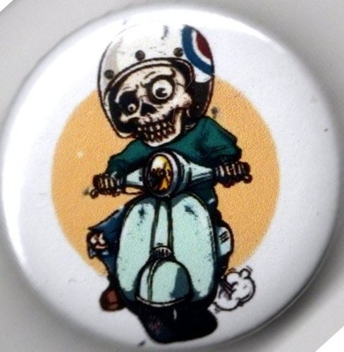 Skeleton scooter pin - skeleton,