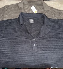 2 RSQ Mens Sweater Polo Shirt