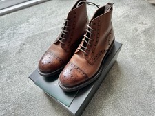 Loake Loxley Boots Mahogany Grain Brown Size 8