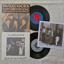 BUZZCOCKS SINGLES X 2 EVER FALLEN IN LOVE WITH SPIRAL SCRATCH + INSERT PUNK