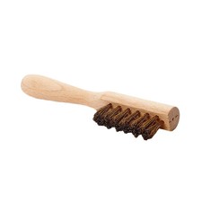 Nikwax Suede Brush Soft Brass Wire Bristles Wooden Handle 