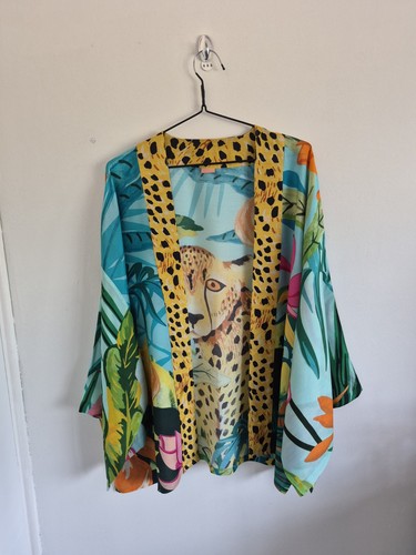 Lovely powder kimono jacket - kimono,