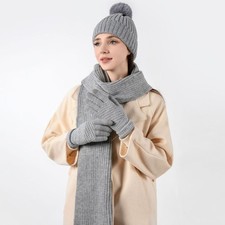 3Pcs/Set Soft Women Hats Scarf