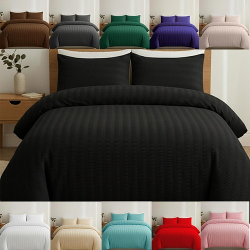 Seersucker duvet cover set - seersucker,