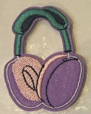 Headphones embroidery patch