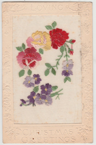 World war silk postcard - world,