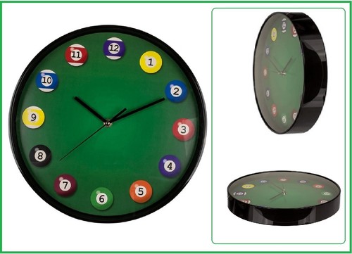 Billiard snooker wall - wall, clock