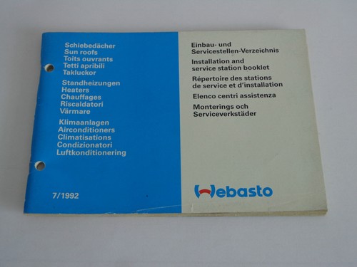 Webasto installation and - installation,