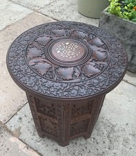 Vintage indian carved wooden - carved,