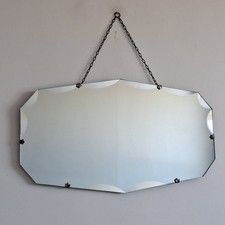 Art Deco Frameless Wall Mirror