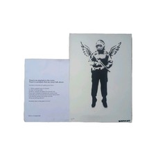 Banksy original signed Flying copper with paperwork 2006 Barely Legal #5/10 woh 