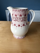 Emma Bridgewater Love Sampler Tall Water Jug 21.5cm