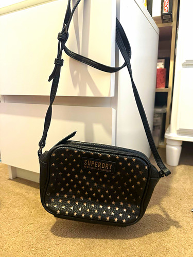 Superdry black faux - superdry,
