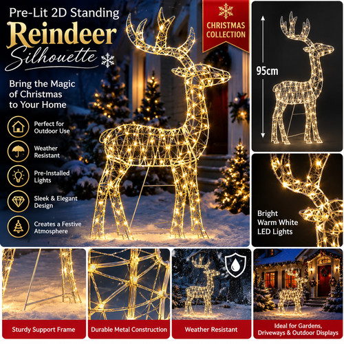Pre lit standing reindeer - pre,