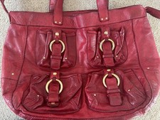 RI2K London Red Leather Tote
