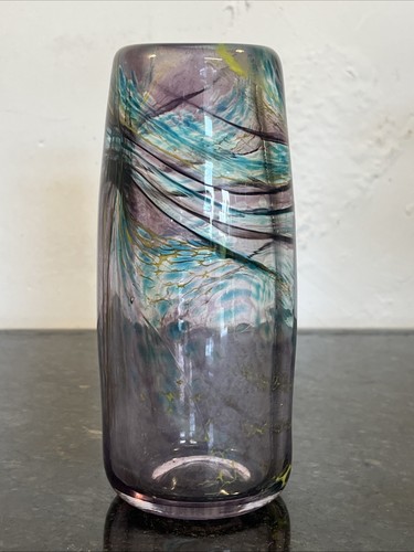 Studio art glass vase purple - studio,