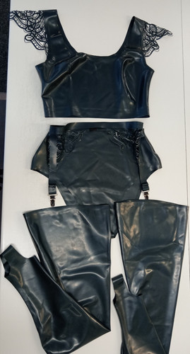 Latex womens lingerie set mtm - latex,